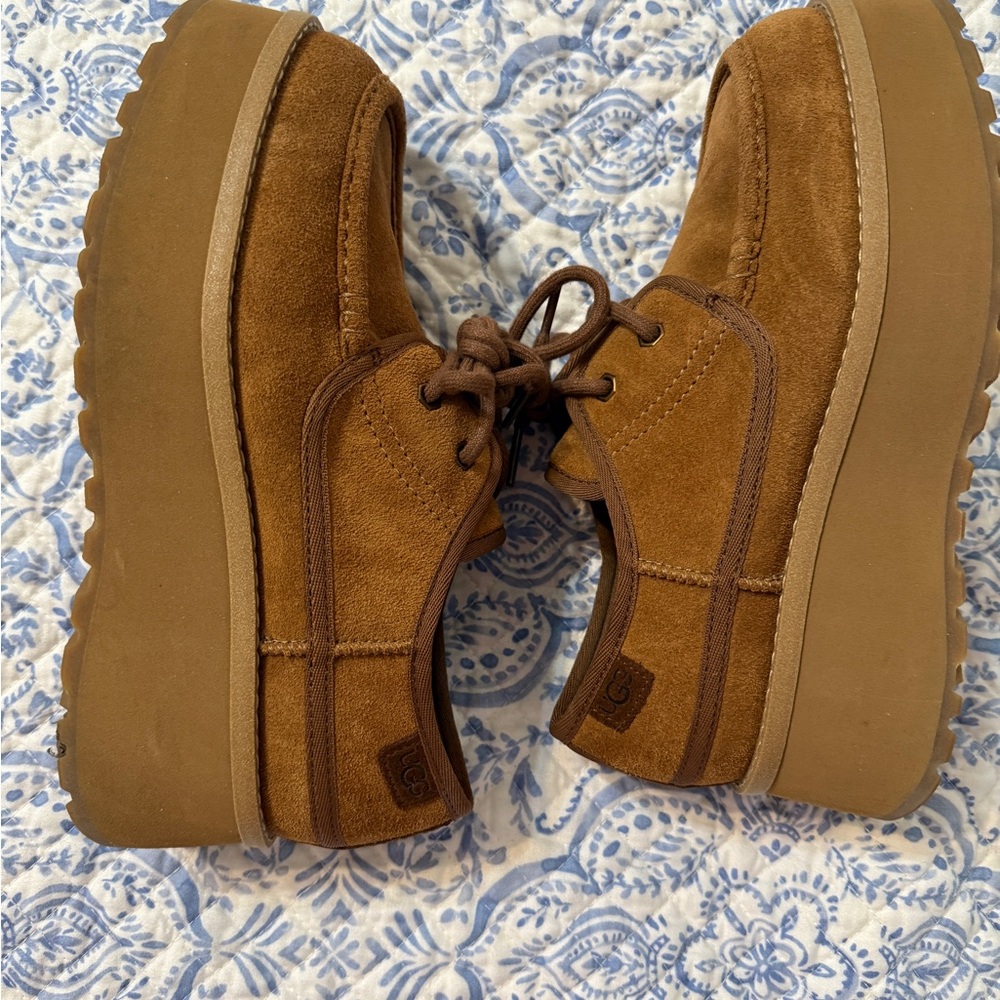 Ugg Brown Suede Women’s Platform Loafers/Mules